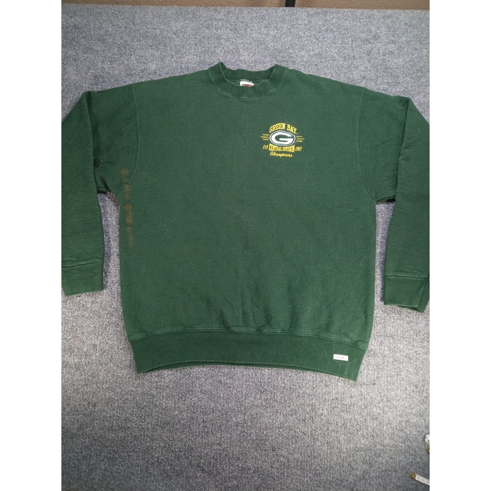 Vintage 1996 Green Bay Packers NFC Central Division Champs Sweatshirt XL. (Stain